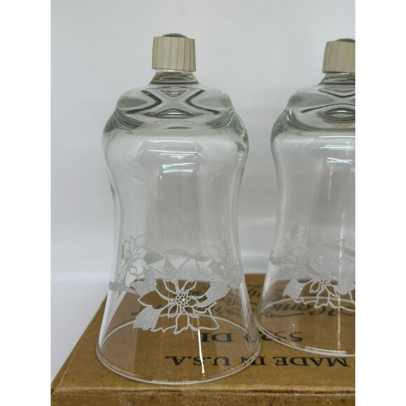 HOMCO Poinsettia Votive Glass Candle Holders 5.5"x3 - Set of 4 NIB Holiday Decor - Picture 2 of 8